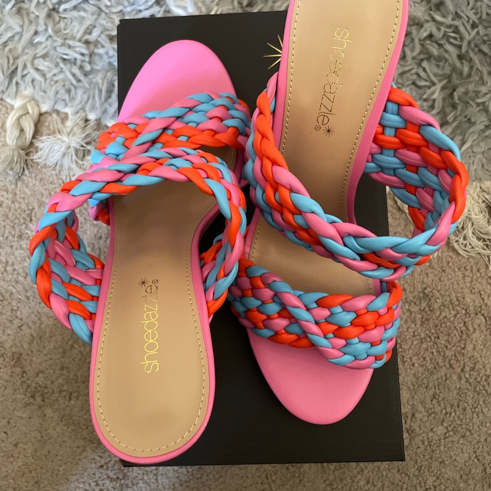 Colorful size 12 womens slip on